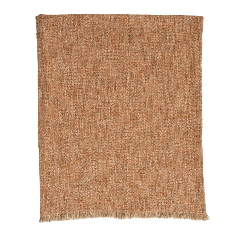 Woven Melange Boucle Throw Cozy Cottage