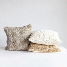 20" Brown Woven Boucle Pillow