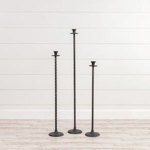 28" Black Tall Taper Candlestick