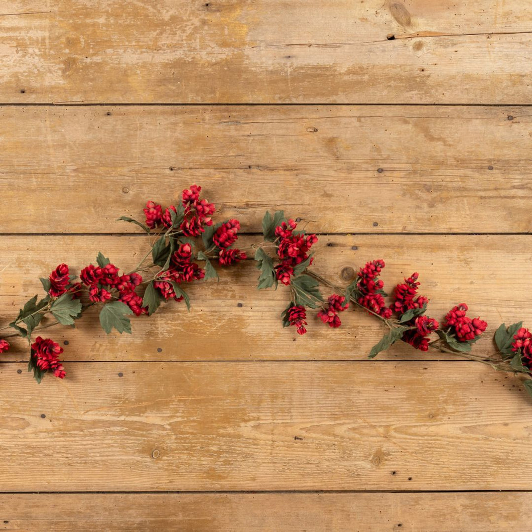 6' Red Hops Garland