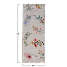 72" Table Runner with Flowers