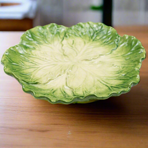 8" Cabbage Green Bowl on a table