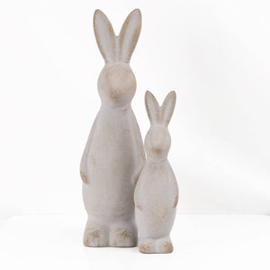 10" Aubrey Easter Bunny Decor - Antique Gray