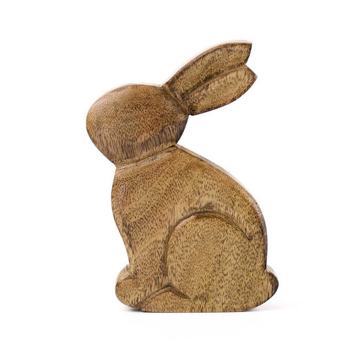 Hopper Wooden Easter Bunny Decor - 4.5 x 6.5 inches