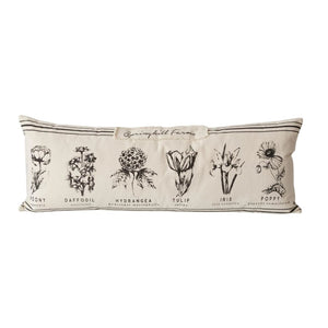 Black & White Botanical Pillow