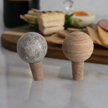 Marble & Cork Bottle Stopper