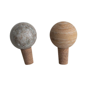 Marble & Cork Bottle Stopper