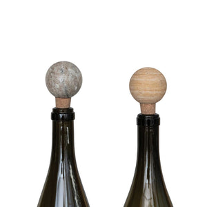 Marble & Cork Bottle Stopper