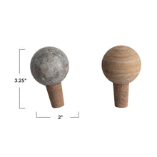 Marble & Cork Bottle Stopper