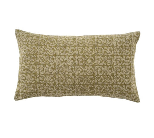 Plumeria Linen Pillow | 21 x 12