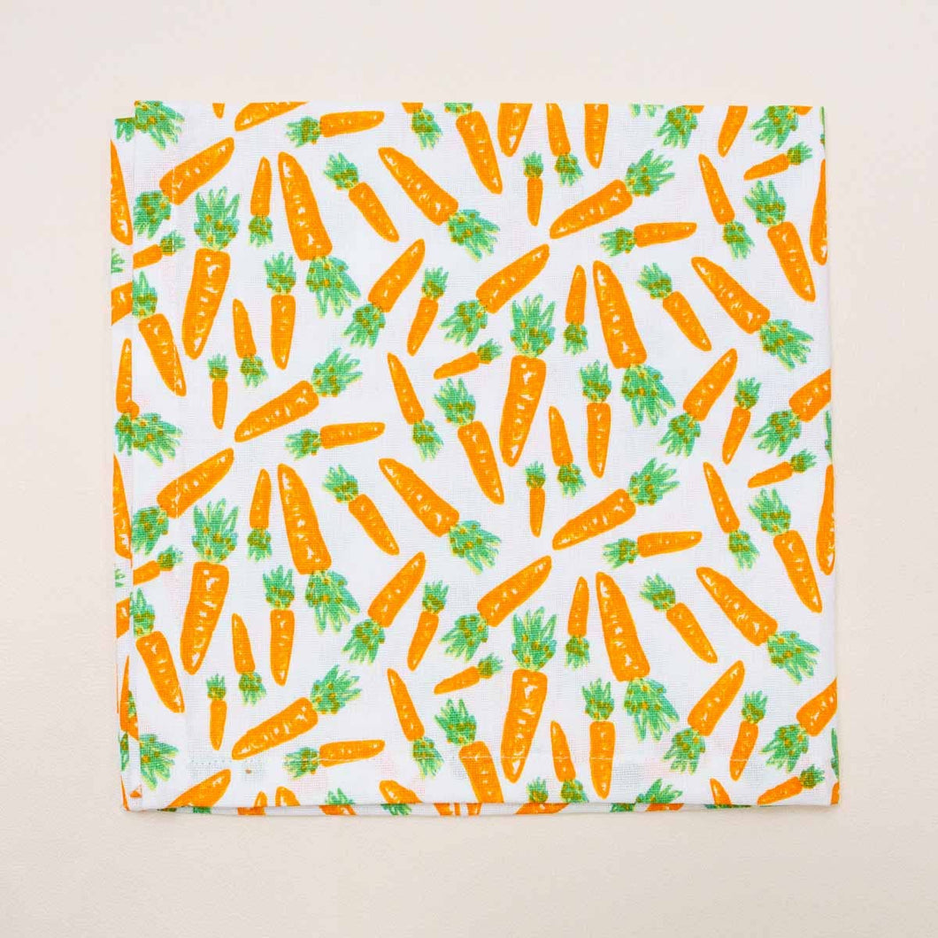 Carrot Napkin - Orange & Green 18x18 inches