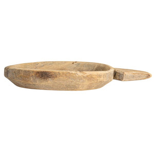 Bleached Found Wood Bowl With Handle