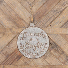 11.75" Calm & Bright Ornament Plaque