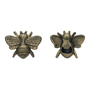 Cast Iron Bee Bottle Opener – Distressed Gold Finish