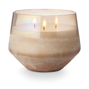 6" Coconut Milk Mango Baltic Glass Candle