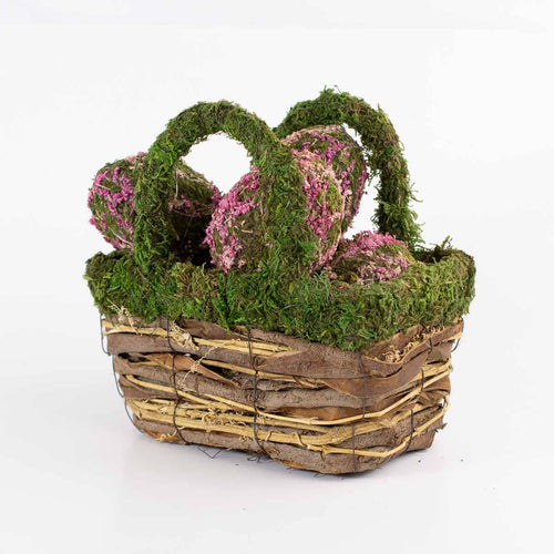 Dorothy Moss Basket – Green & Natural