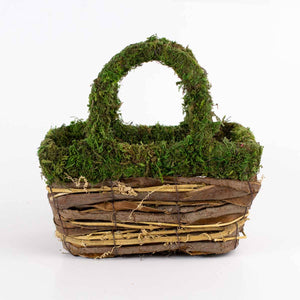 Dorothy Moss Basket – Green & Natural