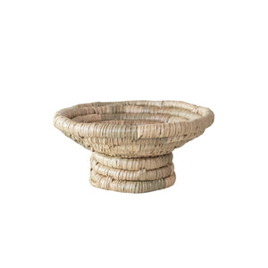 Hand Woven Seagrass Footed Bowl