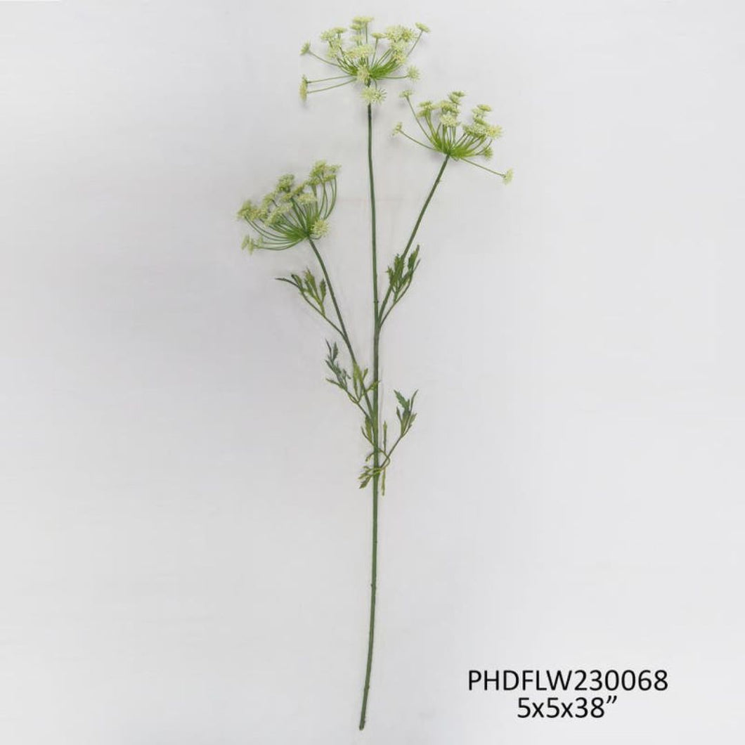 Estate Garden Queen Anne's Lace White - Single Stem Faux Flower