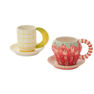 Fresh Fruit Mug With Saucer – Strawberry