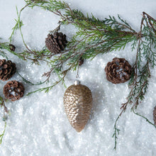 4.75" Gold Glitter Pinecone Ornament