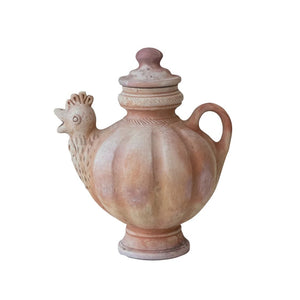 Handmade Terra Cotta Chicken Pitcher