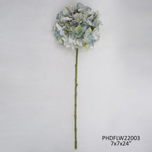 Late Season Blue Hydrangea - Single Stem Faux Flower