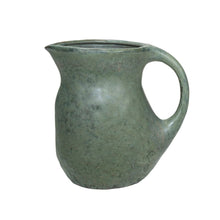 Matte Teal Stoneware Pitcher