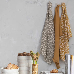 Printed & Cotton Waffle Tea Towels - Set of 2