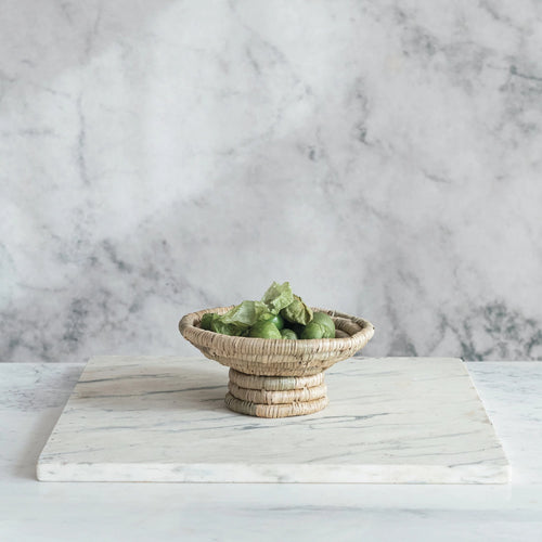 Hand Woven Seagrass Footed Bowl