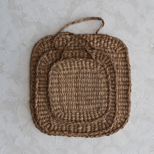 Hand-Woven Bankuan Trivets With Handles