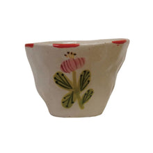 Stoneware Bowl with Flower Image – Assorted 4 Styles