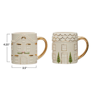 Stoneware House Mug with Lid