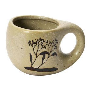 Stoneware Mug with Floral Image - 12oz