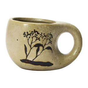 Stoneware Mug with Floral Image - 12oz