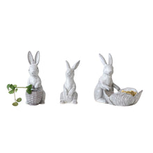 Stoneware Rabbit With Embossed Planter