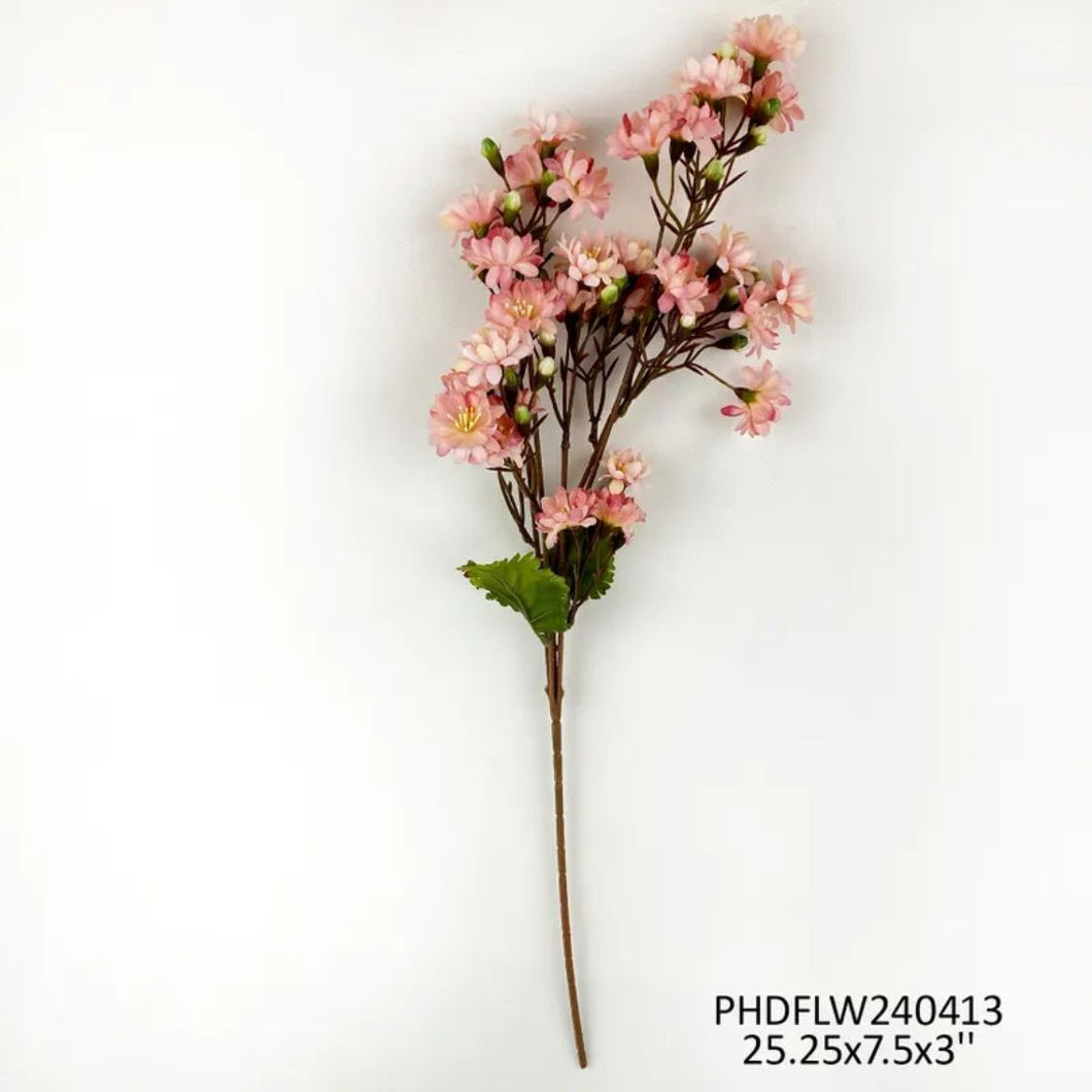 Sweet Blossom Peach - Single Stem Faux Flower