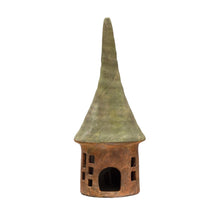 18" Terra-Cotta Toad House – Green & Natural