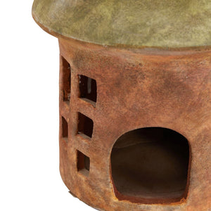 18" Terra-Cotta Toad House – Green & Natural