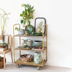 Vintage Repro Metal 3-Tier Cart (Store Pick-Up Only)