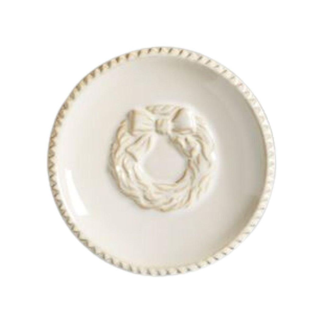 White Christmas Tidbit Plate - 4 Design Options