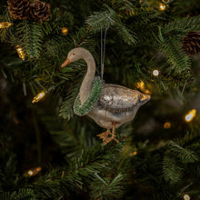 3.5" White Goose Glass Ornament