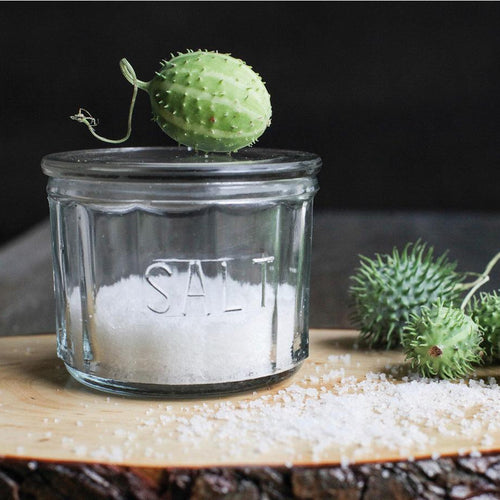 Pressed Glass Salt Container